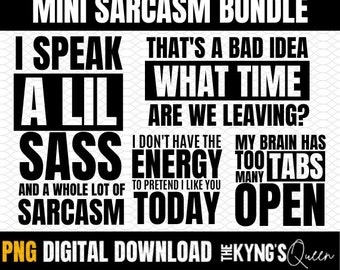 Sarcastic PNG Bundle, Funny Quotes PNG, Sarcastic PNG Files, Sassy png, Sarcastic Quotes png Bundle, Funny Quotes