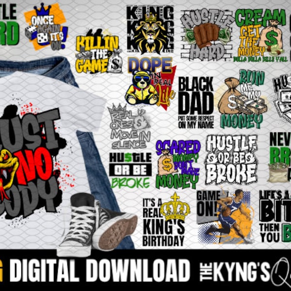 Men's Rapper Shirt DESIGN BUNDLE, 20 files, Hustle PNG, Hip Hop png, East Coast Shirt, West Coast Shirt, 90s Hip Hop Shirt, Men & Boys png,