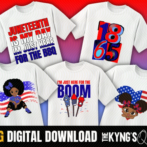 Black 4th of July Png BUNDLE, 4th of Deny, 4th of July Juneteenth, black fourth of july, fourth of deny, afro july 4th