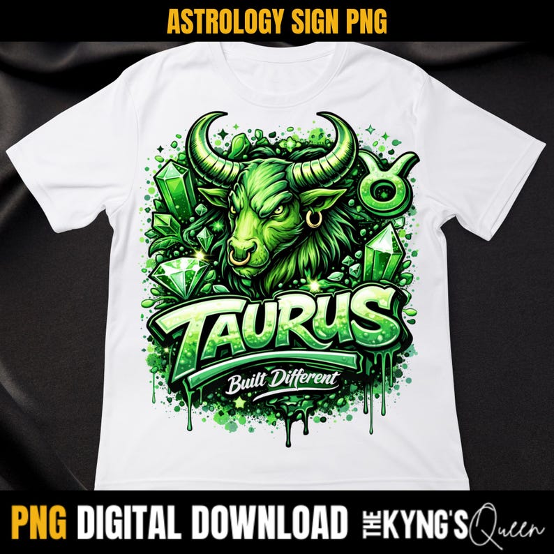 Taurus Built Different PNG | Graffiti Zodiac Streetwear Design ...