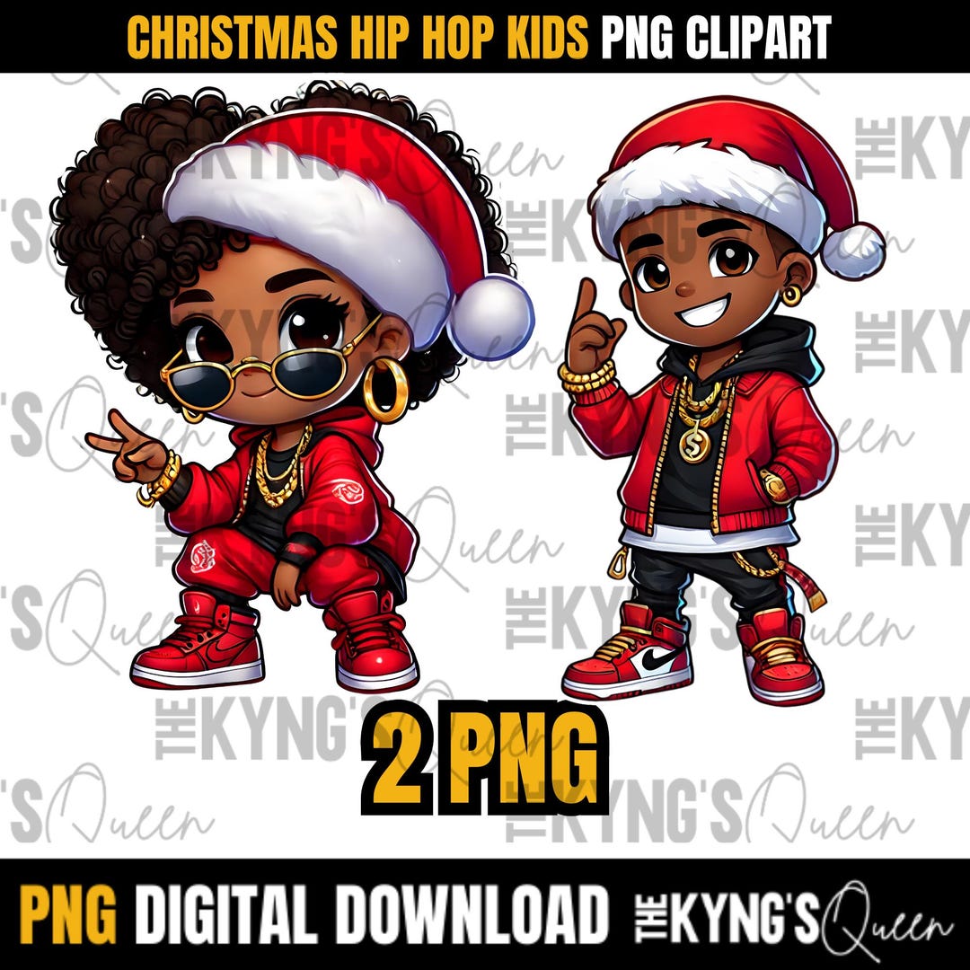 Future Rapper Cartoon Christmas Hiphop Christmas Kids Clipart, Holiday PNG Christmas, Digital Prints ...