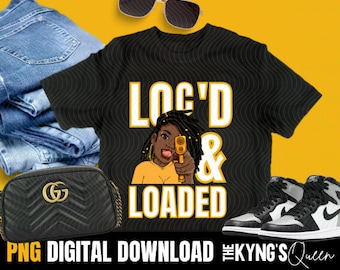 Woman with locs tshirt PNG design