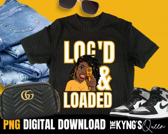 Woman with locs tshirt PNG design