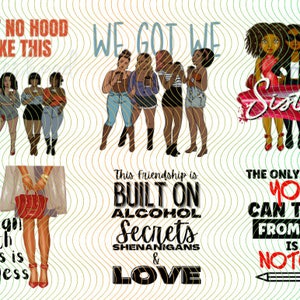 African American woman bundle, 30 PNGs, Sublimation graphic designs. image 2