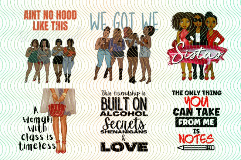 African American woman bundle, 30 PNGs, Sublimation graphic designs. image 2