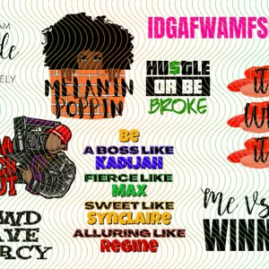 African American woman bundle, 30 PNGs, Sublimation graphic designs. image 3