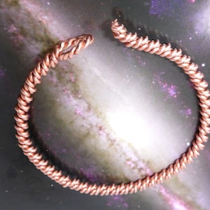 Tensor energy ring &quot;Sacred/Royal Cubit&quot; 3/8th, 144mhz, Copper &quot;Ouroboros&quot; Bracelet