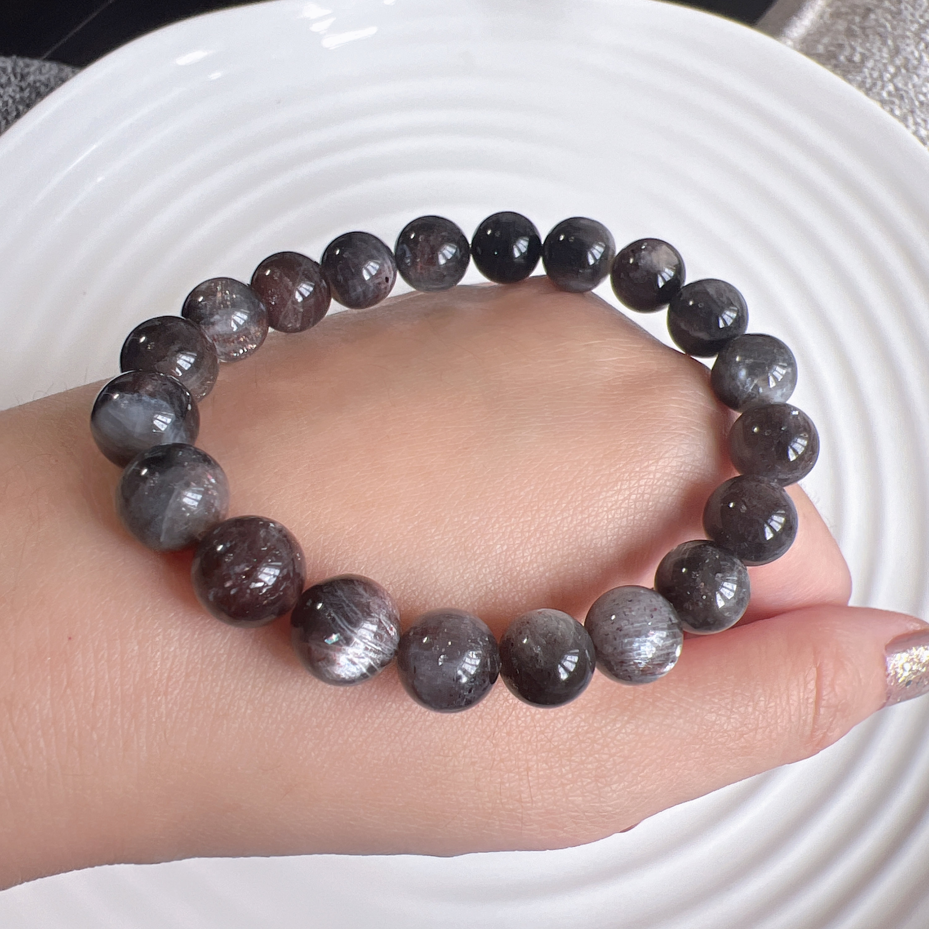 Black outlet sunstone bracelet