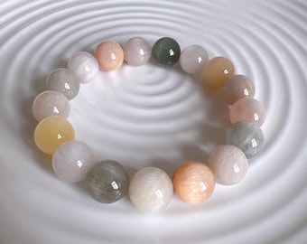 Collezione Quarzo rutilato/quarzo con pelo di coniglio colorato di alta qualità da 12,5+ mm; occhio di gatto; fortunato; ritrovamento raro;