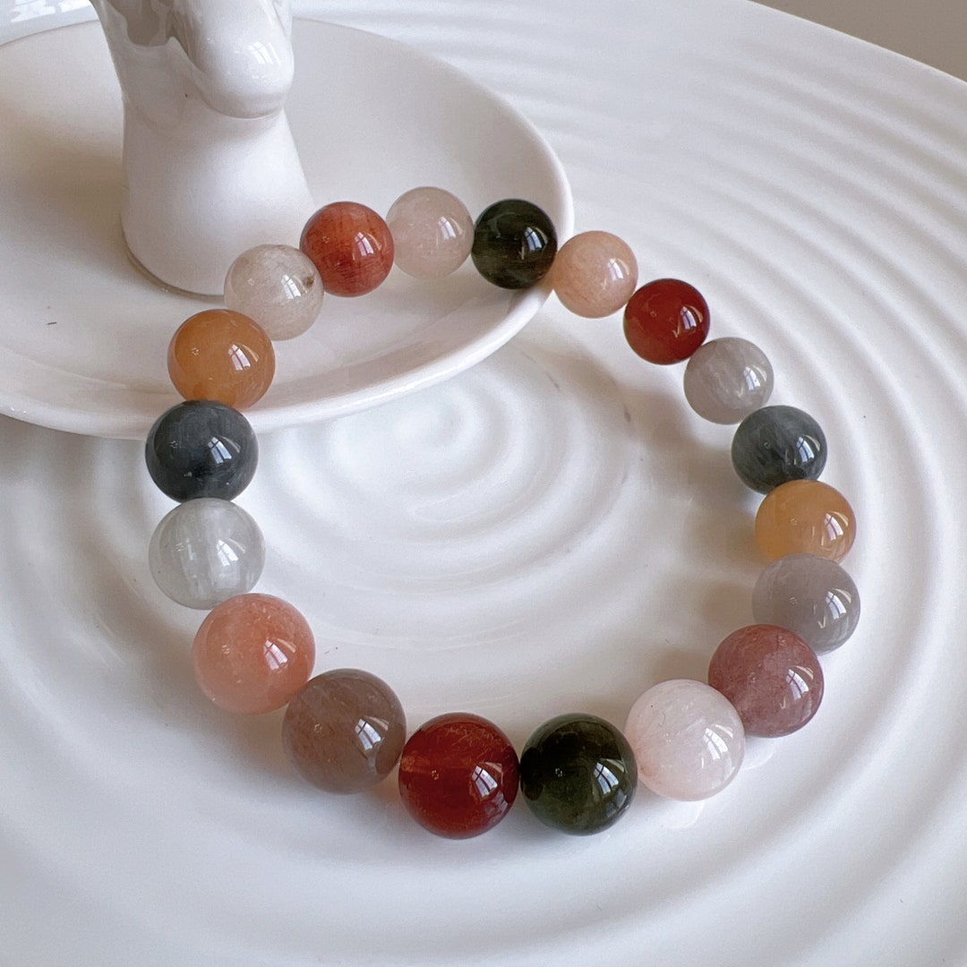 High Quality 10mm Rare Colorful Rabbit Hair Quartz/rutilated Quartz ...