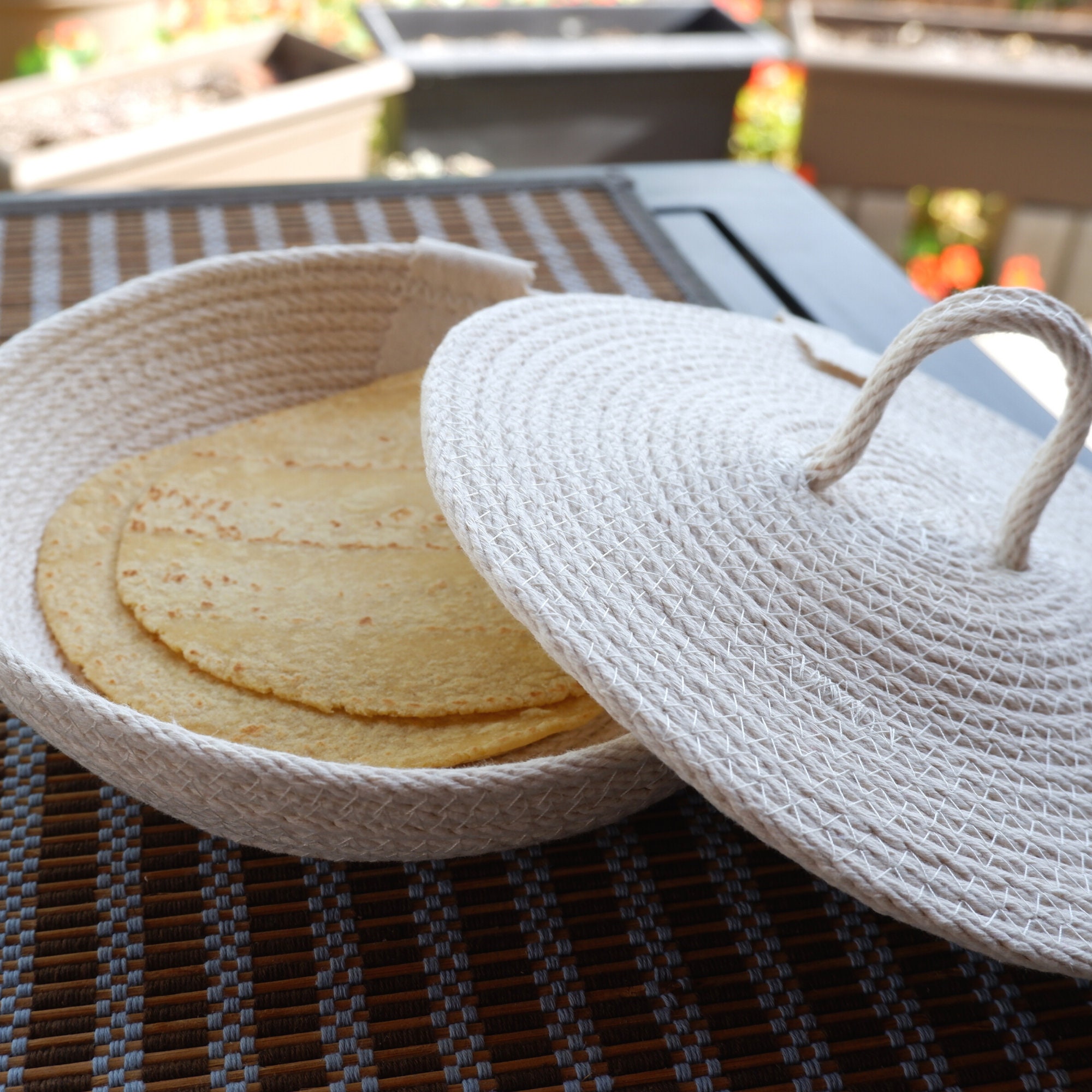 Tortilla Basket with lid for taco lovers Tortilla warmer / Etsy