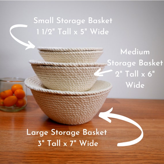 Large Casserole Style cotton rope dish Soft organizing basket great housewarming gift 9 inches wide x 3.5 inches tall x 11 inches long