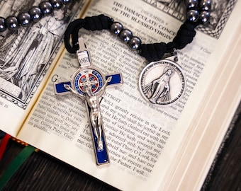 Large Bead Paracord Rosary - Choose your Crucifix!