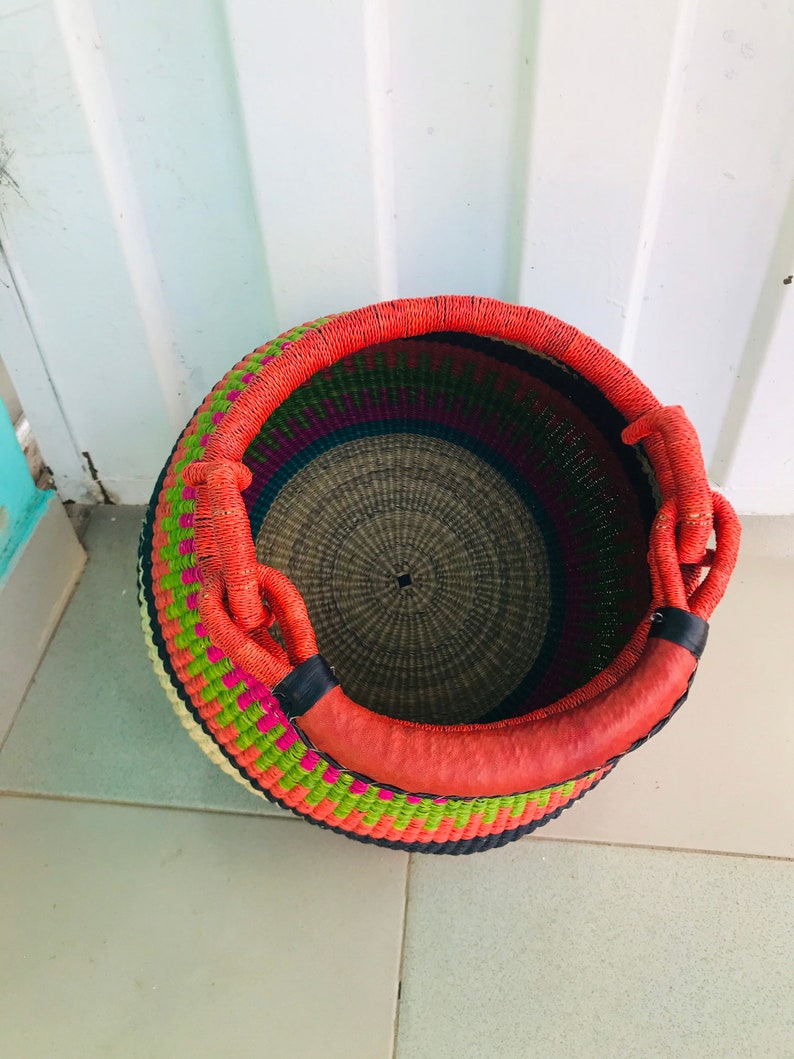 Bolga Basket African Basket Handmade Basket Ghana Basket Etsy