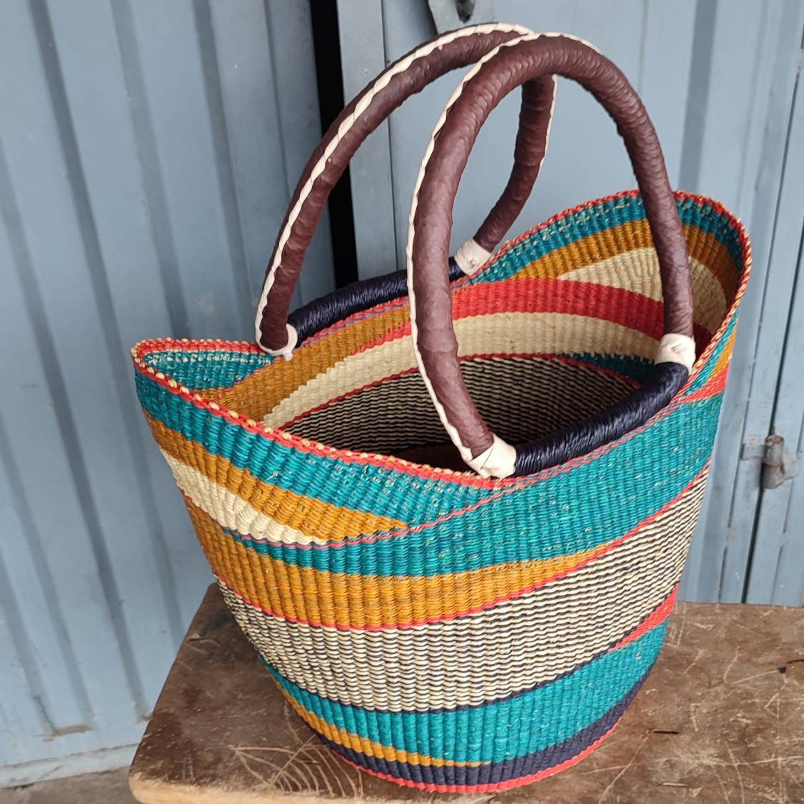 Bolga Basket African Basket Handmade Basket Ghana Basket Etsy