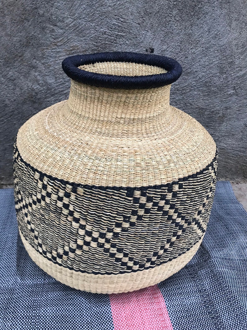 Bolga Basket African Basket Handmade Basket Ghana Basket Etsy