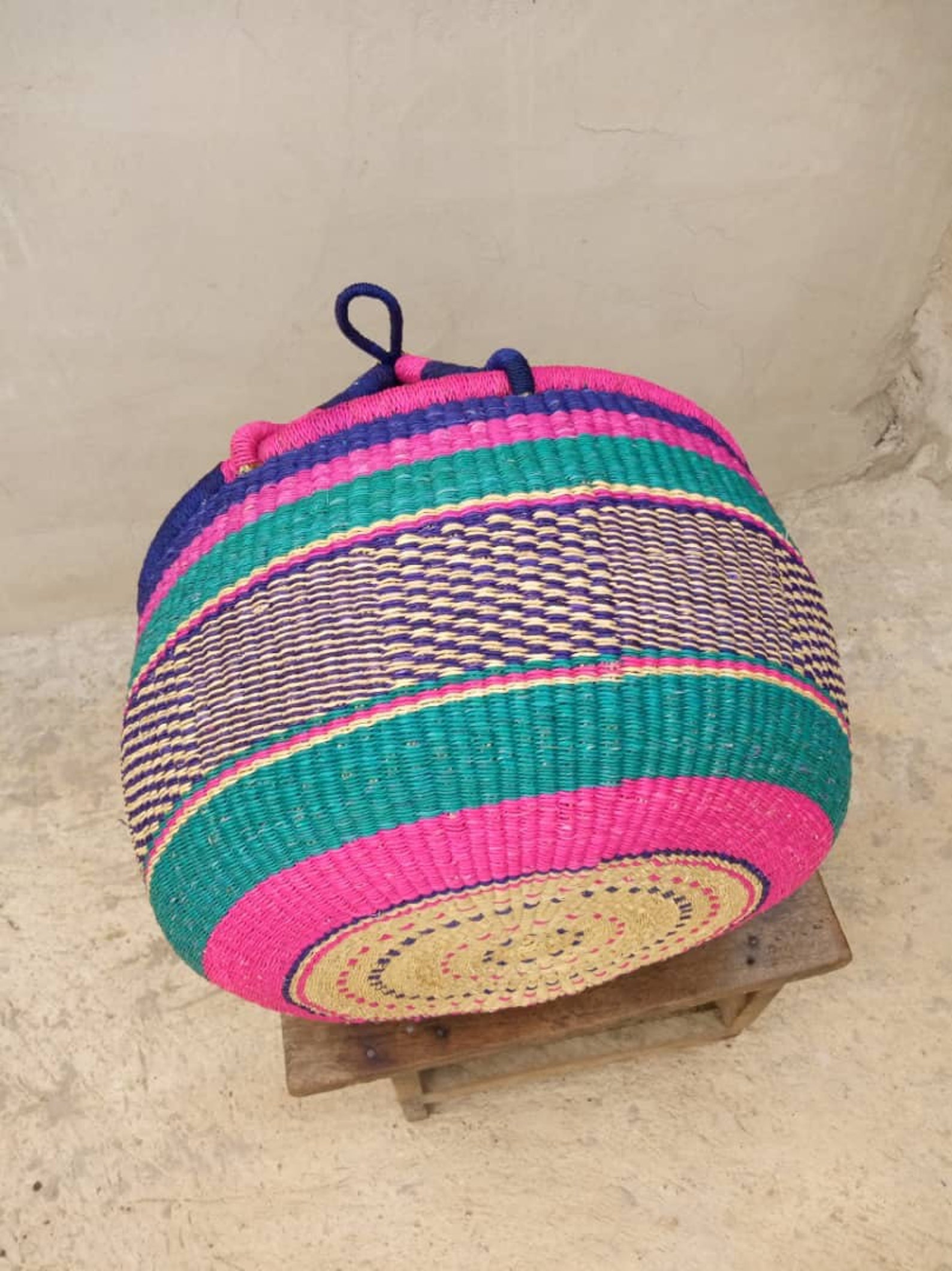 Bolga Basket African Basket Handmade Basket Ghana Basket Etsy
