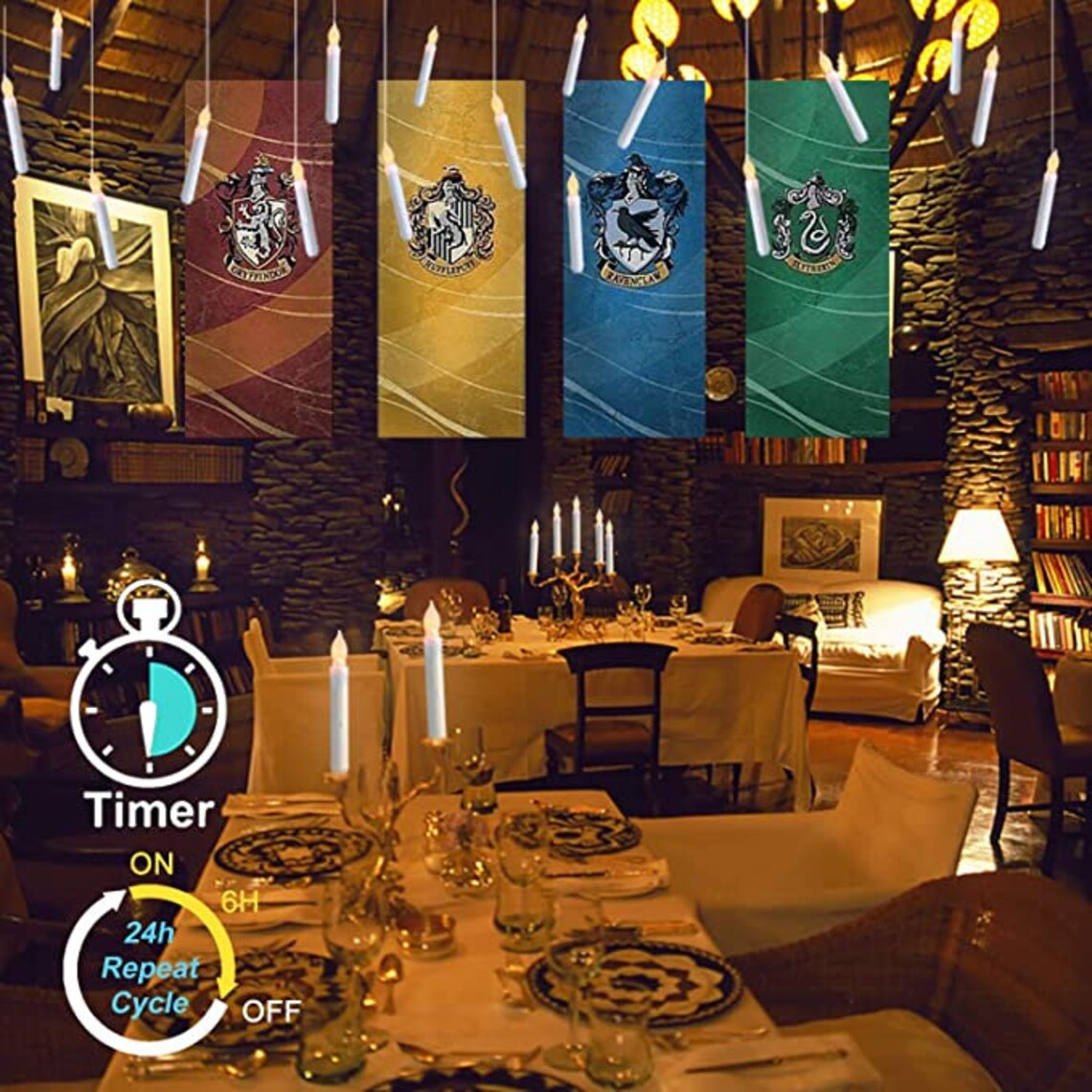 12 Pcs Halloween Floating Candles Indoor Halloween Decor Etsy