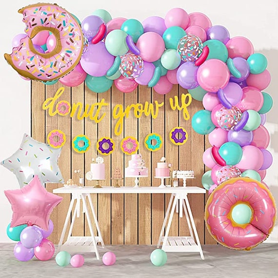 Donut Birthday Party Decorations Donut Balloons Garland Kit - Etsy