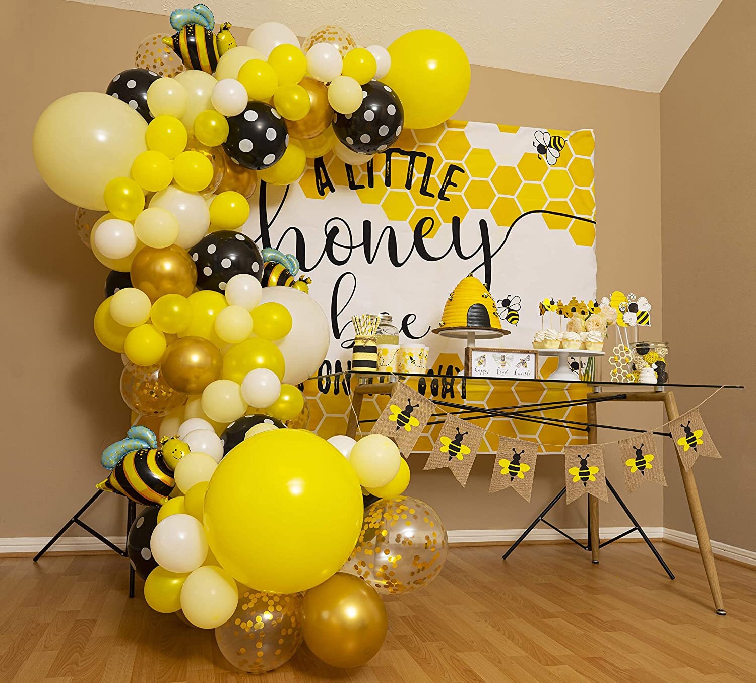 Bee Balloon Garland Kit Arch Bumble Bee Balloons Gender Etsy