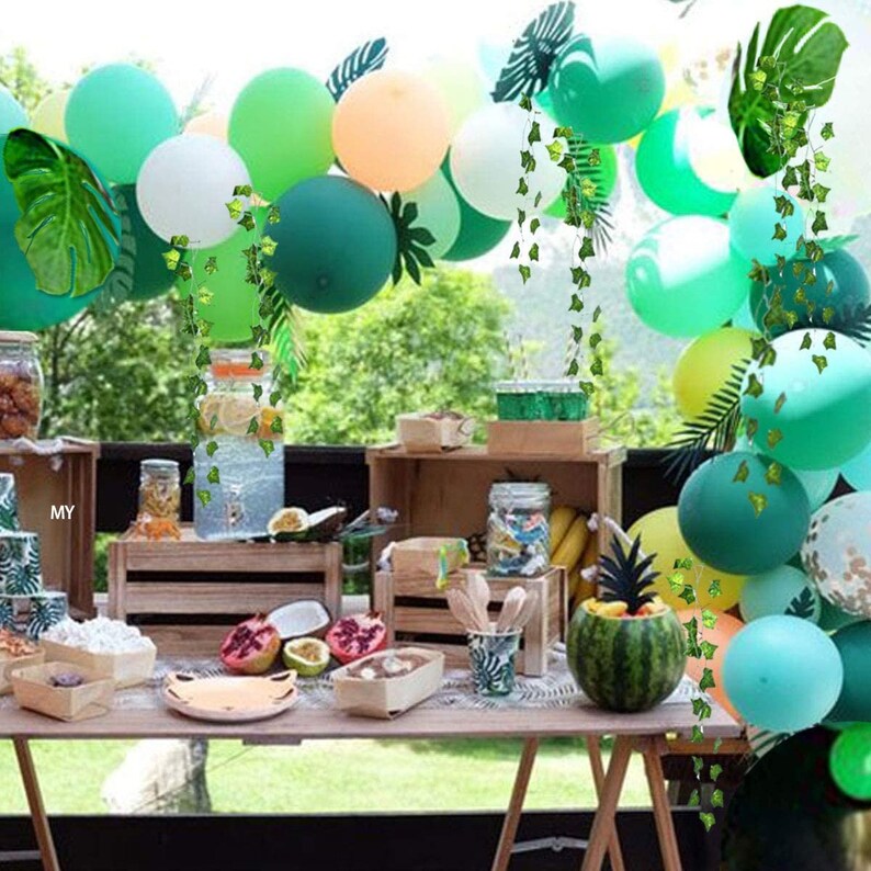 119pcs Baby Shower Boy Decoration Birthday Party Decorations Confetti Balloons Jungle Safari Theme Balloon Garland Arch Kit Ivy Vines Craft Supplies Tools Decorations Decor Vadel Com