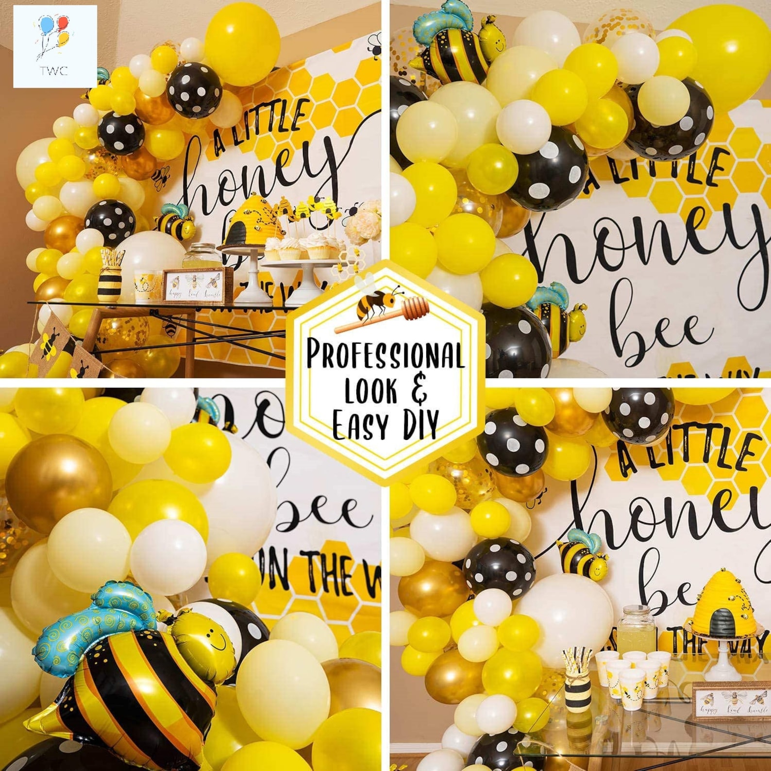 Bee Balloon Garland Kit Arch Bumble Bee Balloons Gender Etsy