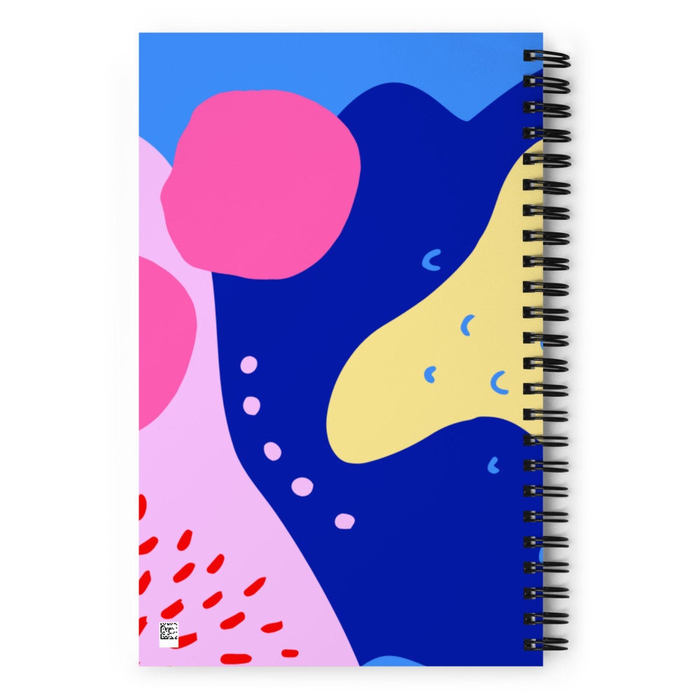 Spiral Dotted Notebook 5.5 x 8.5 Artsy Indie Etsy
