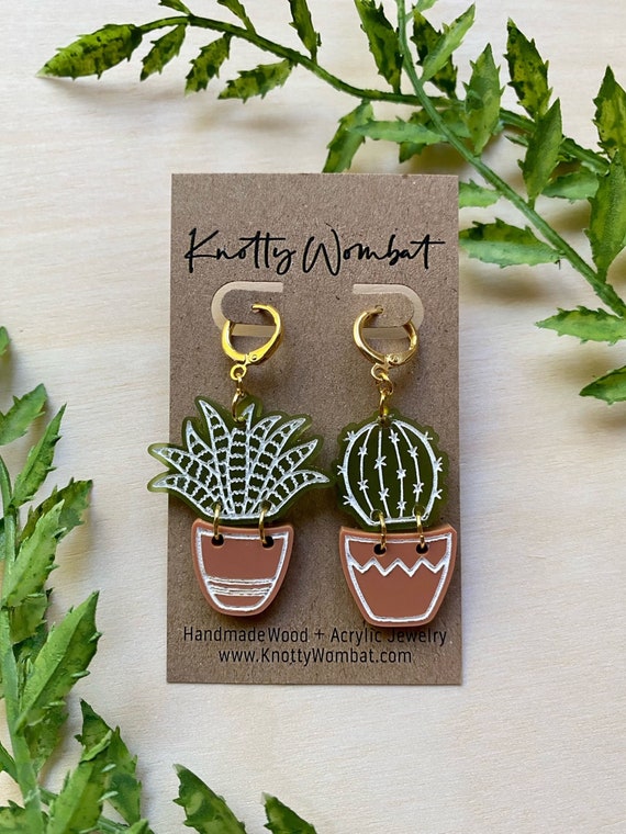 The Plant Lady Earrings Potted Plant Earrings Mix and Match Plant