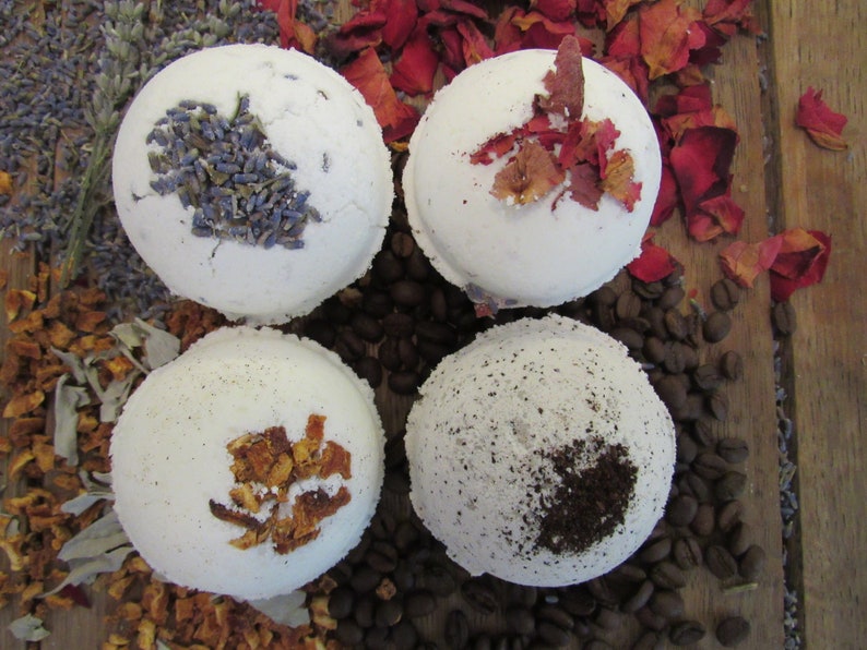 Organic Bath Bombs Allnatural Ingredients & Dried Flowers Etsy