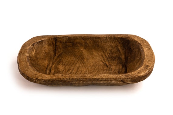 Wood Dough Bowls Rustic Wooden Home Decor Decoration Display