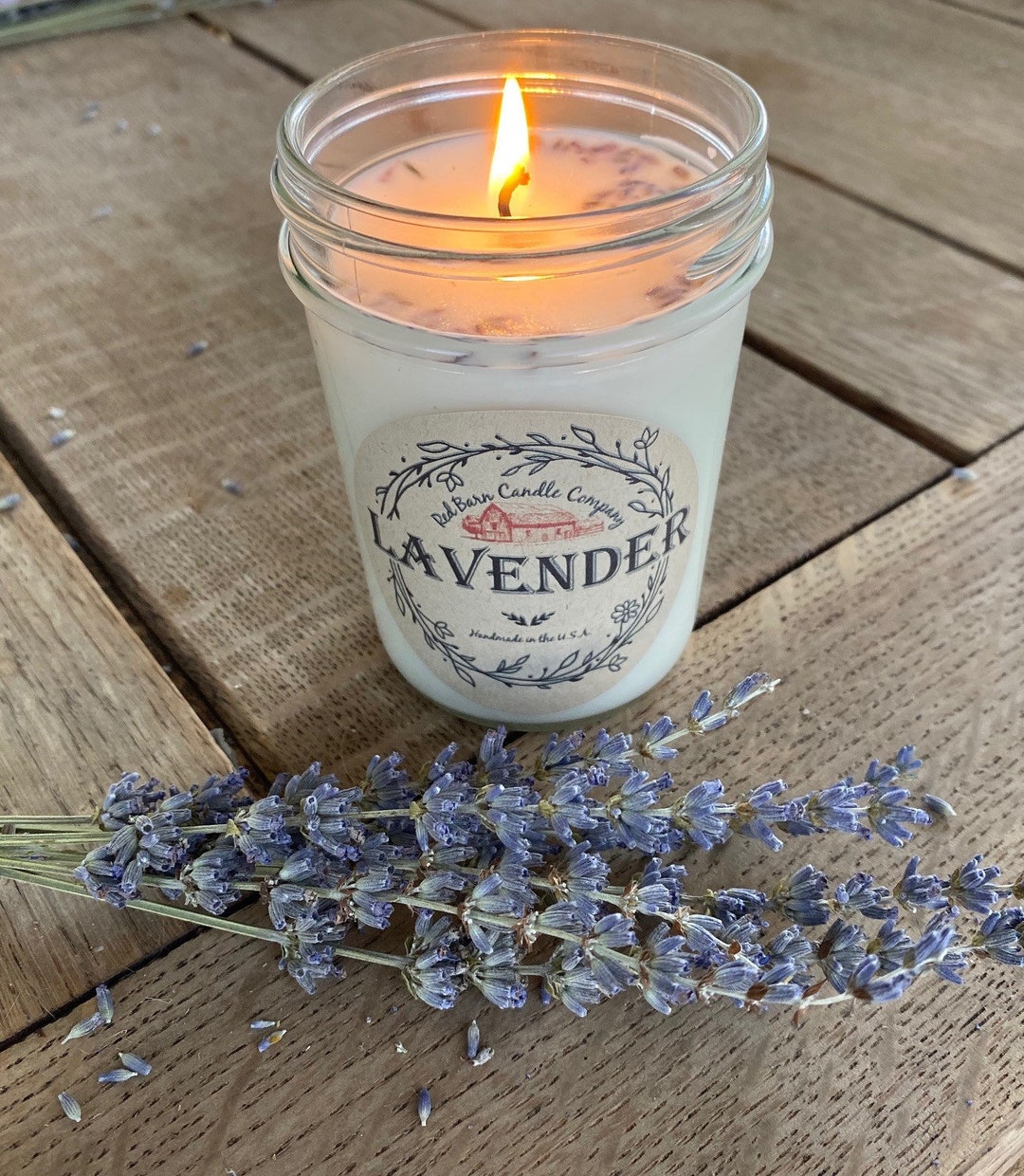 Lavender Aromatherapy Candle 100 Natural Soy Wax & Essential Oil Infused Pet Safe Smoke Odor