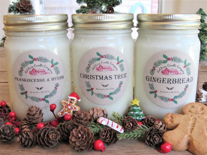 Red Barn Aromatherapy Candles AllNatural Soy Wax & Dried Etsy