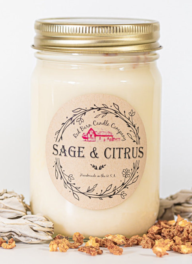 Red Barn Aromatherapy Candles AllNatural Soy Wax & Dried Etsy