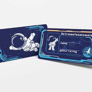 15 x Astronautenausweis Kinderausweis Kinderpass Kindergeburtstag Partyspiel Mottoparty Schnitzeljagd Vorlage Schatzsuche Weltraum Weltall