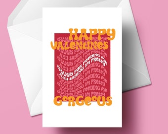 Happy Valentines Gorgeous card, Happy Valentines day, Romantic card, Handmade card, Valentines gift, funny card, cute valentines card