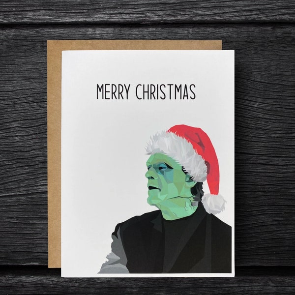 Frankenstein Christmas Card | Classic Horror Christmas | Frankenstein’s Monster