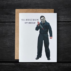 Michael Myers Anniversary Card | Halloween Anniversary Card | Horror Movie Anniversary | Personalized Love Card