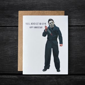 Michael Myers Anniversary Card | Halloween Anniversary Card | Horror Movie Anniversary | Personalized Love Card | Halloween Lover Card