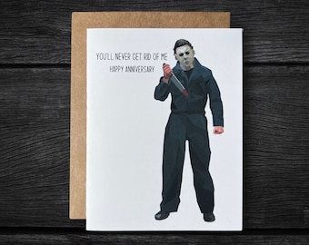 Michael Myers Anniversary Card | Halloween Anniversary Card | Horror Movie Anniversary | Personalized Love Card