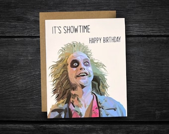 Beetlejuice Birthday Card "It's Showtime" | Funny Birthday Card