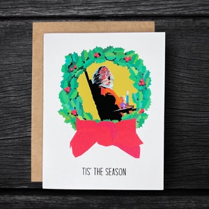 Black Christmas Tis The Season Card | Holiday Horror Movie Card | Horror Xmas | Personalized Card