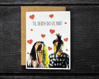 Beetlejuice Anniversary  Card “Til Death do us part” | Horror Anniversary Love Card | Spooky Anniversary  | Beetlejuice Valentine