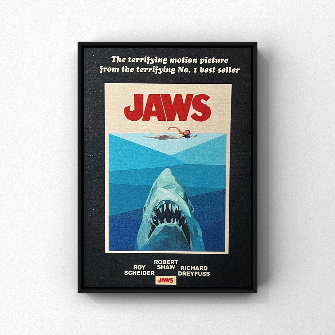 Jaws Poster Canvas Print | Jaws Movie Canvas Print | Movie Art | Jaws Poster Canvas - Etsy