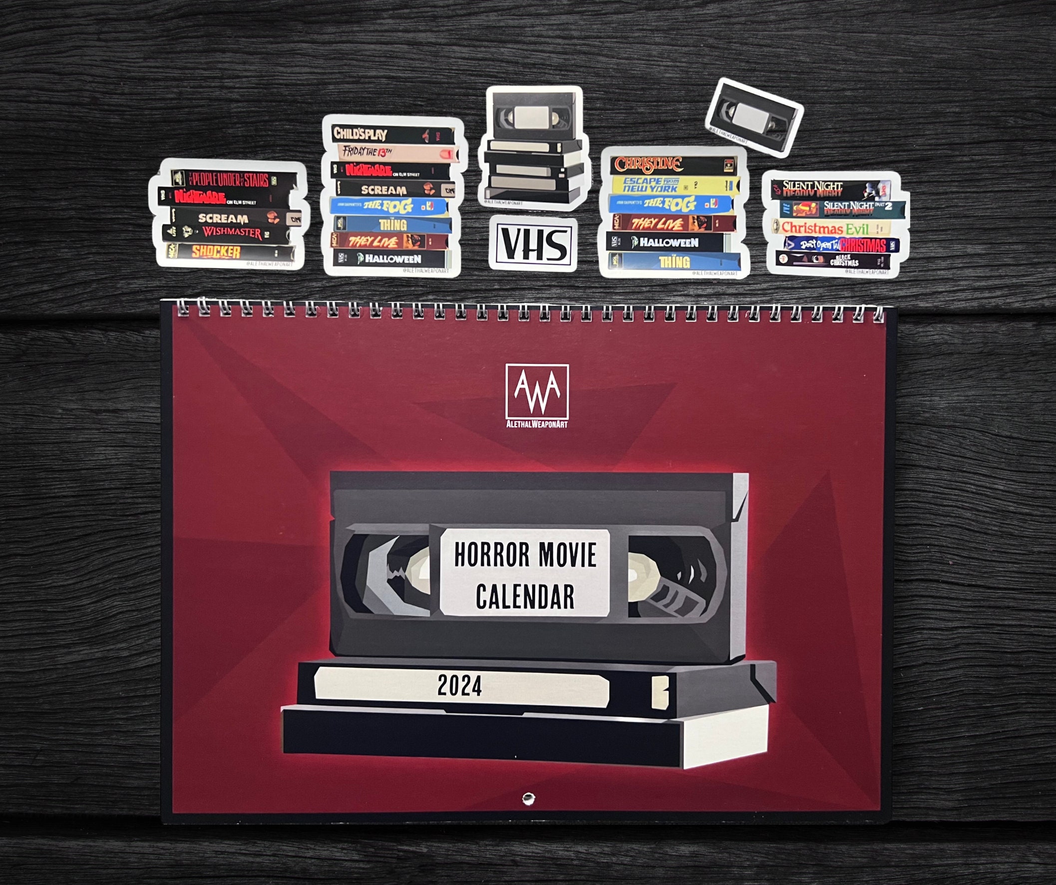 Horror Movie Calendar 2024 | 2024 Horror Calendar | Spooky Calendar