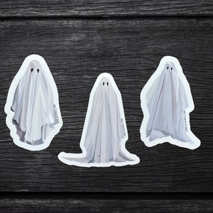 Spooky Ghost Stickers | Ghost Friends Halloween Stickers | Die Cut Ghost Vinyl Stickers | Ghost Sticker Pack | Ghost Trio Stickers