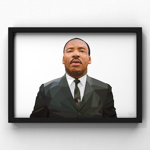 MLK Jr. Wall Art | Black Art | Civil Rights Leader Artwork | Political Artwork | Martin Luther King Junior