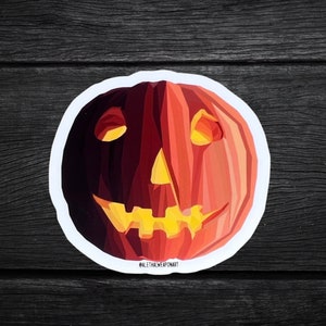 Halloween Jack-o-Lantern Vinyl Sticker | Spooky Pumpkin Sticker | Halloween 1978 Sticker | Jack-o-lantern sticker