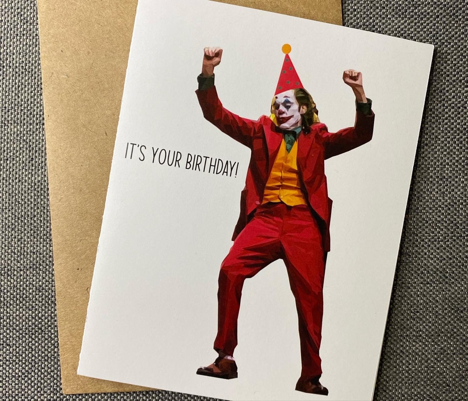 Joker Its your Birthday Card Joker Birthday Card Movie Etsy