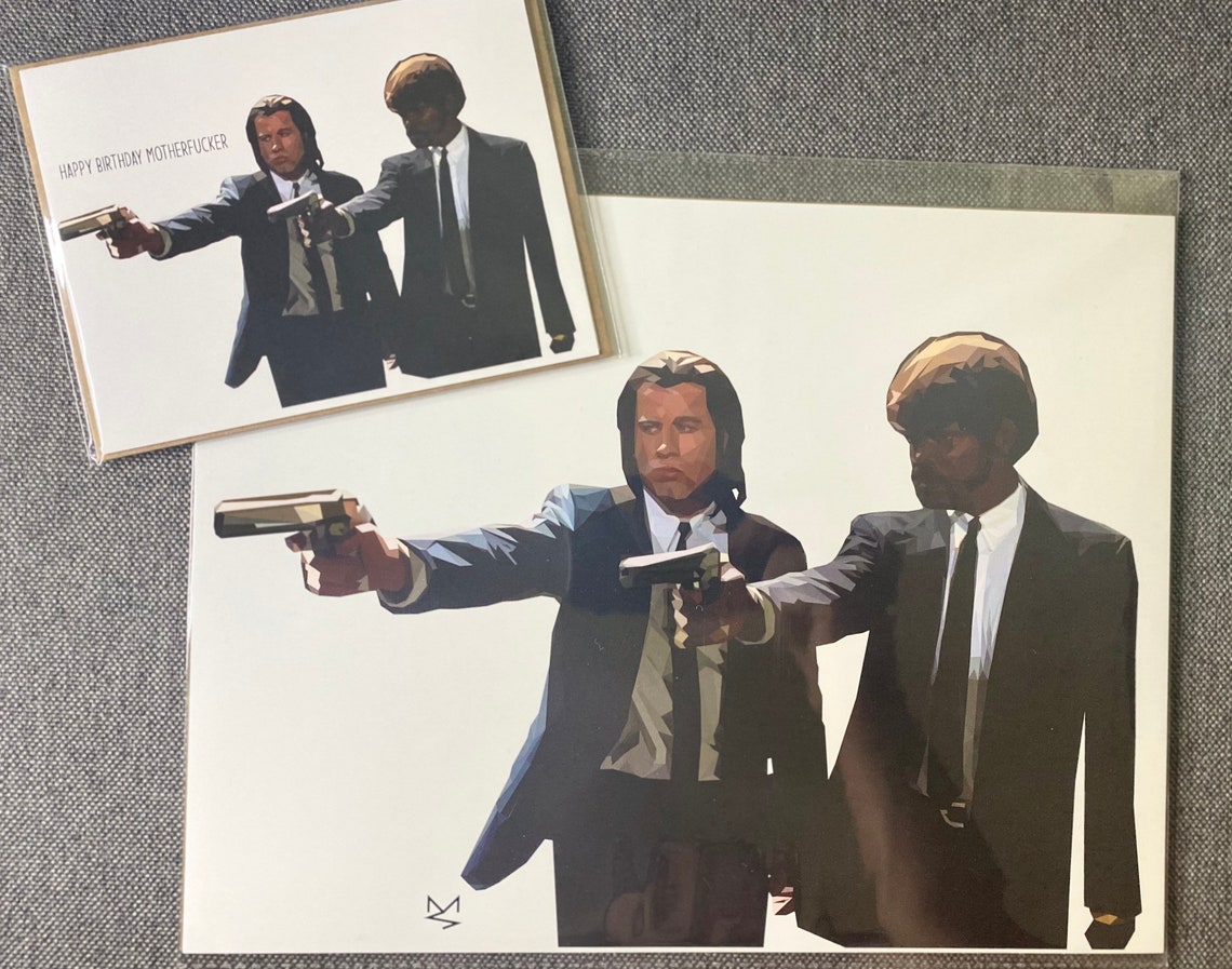Pulp Fiction Birthday Card Happy Birthday Etsy