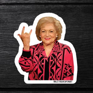 Betty White Vinyl Sticker | Betty White Sticker Pack